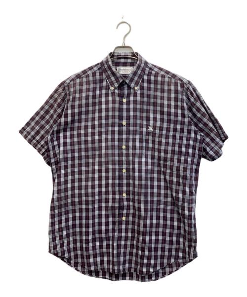 Burberry's（バーバリーズ）Burberry's (バーバリーズ) チェックシャツ ホワイト×ネイビー サイズ:Lの古着・服飾アイテム