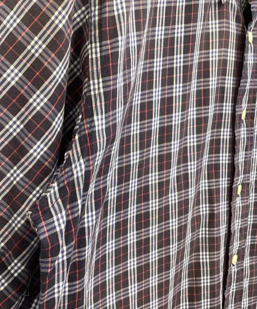 Burberry's（バーバリーズ）Burberry's (バーバリーズ) チェックシャツ ホワイト×ネイビー サイズ:Lの古着・服飾アイテム