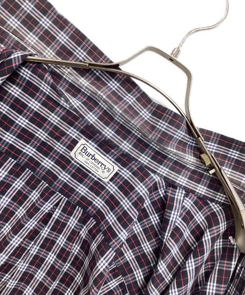 Burberry's（バーバリーズ）Burberry's (バーバリーズ) チェックシャツ ホワイト×ネイビー サイズ:Lの古着・服飾アイテム