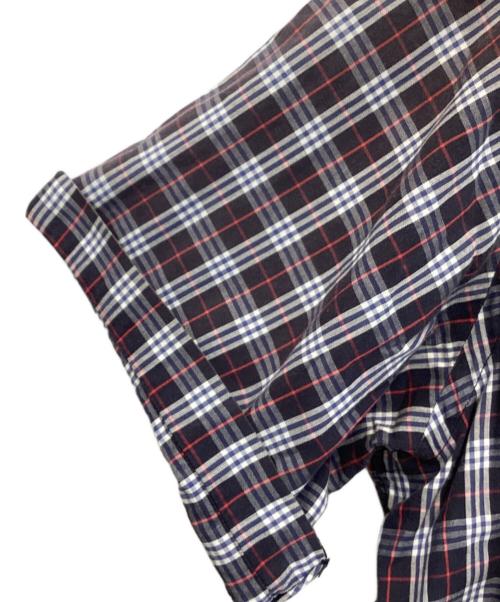 Burberry's（バーバリーズ）Burberry's (バーバリーズ) チェックシャツ ホワイト×ネイビー サイズ:Lの古着・服飾アイテム