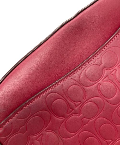 COACH（コーチ）COACH (コーチ) シグネチャーショルダーバッグ ピンクの古着・服飾アイテム