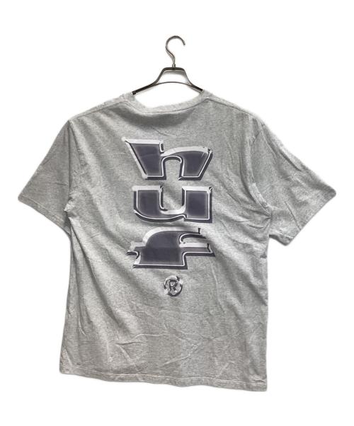 HUF（ハフ）HUF (ハフ) ロゴTシャツ グレー サイズ:XLの古着・服飾アイテム