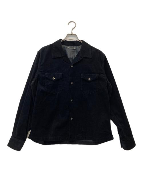 MINEDENIM（マインデニム）MINEDENIM (マインデニム) Narrow Corduroy Western Open Collar SH ブラック サイズ:1の古着・服飾アイテム