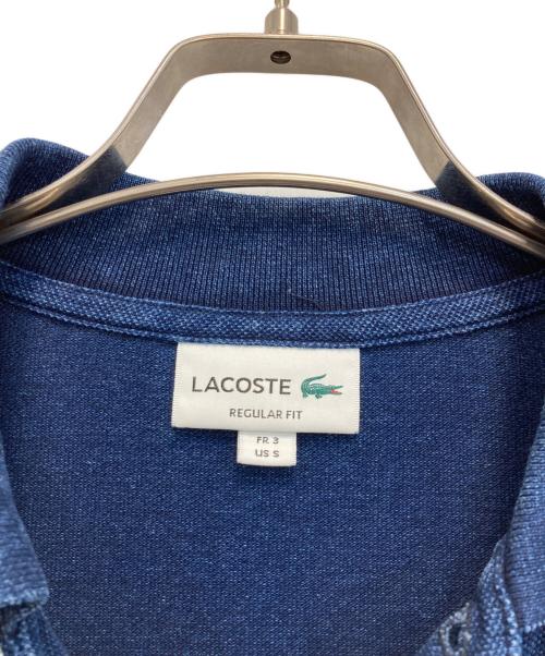 LACOSTE（ラコステ）LACOSTE (ラコステ) インティゴ染めポロシャツ ブルー サイズ:Sの古着・服飾アイテム