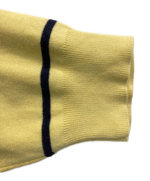 POLO RALPH LAUREN（ポロ・ラルフローレン）POLO RALPH LAUREN (ポロ・ラルフローレン) PIMA COTTON ボーダーニット イエロー×ネイビー サイズ:XXLの古着・服飾アイテム