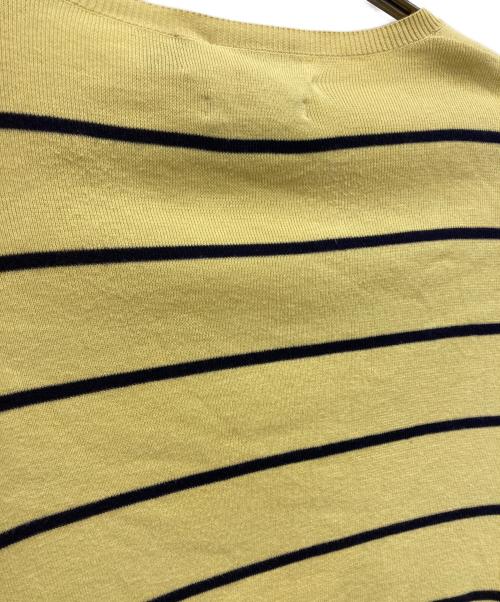POLO RALPH LAUREN（ポロ・ラルフローレン）POLO RALPH LAUREN (ポロ・ラルフローレン) PIMA COTTON ボーダーニット イエロー×ネイビー サイズ:XXLの古着・服飾アイテム