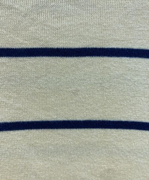 POLO RALPH LAUREN（ポロ・ラルフローレン）POLO RALPH LAUREN (ポロ・ラルフローレン) PIMA COTTON ボーダーニット イエロー×ネイビー サイズ:XXLの古着・服飾アイテム