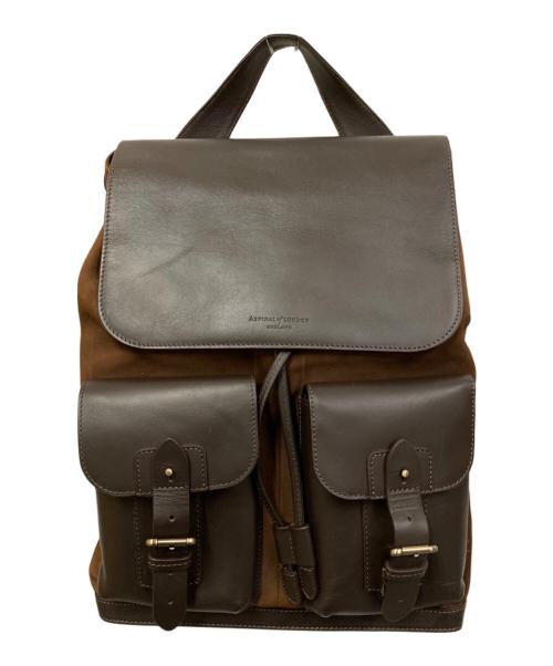 ASPINAL LONDON（アスピナル オブ ロンドン）ASPINAL LONDON (アスピナル オブ ロンドン) レザーリュック ブラウンの古着・服飾アイテム