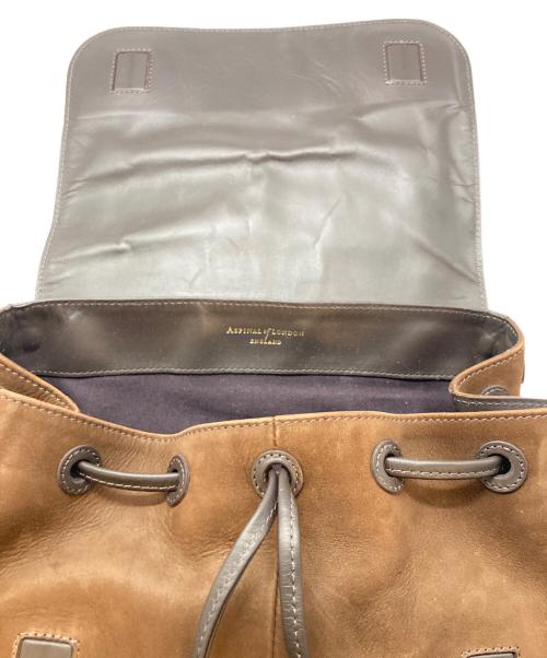 ASPINAL LONDON（アスピナル オブ ロンドン）ASPINAL LONDON (アスピナル オブ ロンドン) レザーリュック ブラウンの古着・服飾アイテム