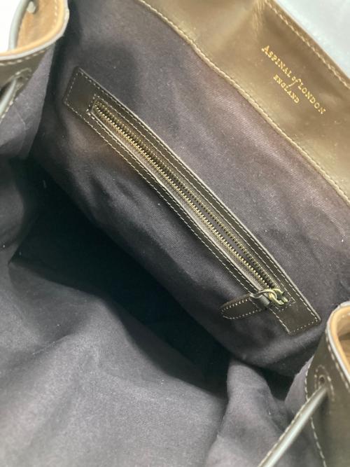 ASPINAL LONDON（アスピナル オブ ロンドン）ASPINAL LONDON (アスピナル オブ ロンドン) レザーリュック ブラウンの古着・服飾アイテム