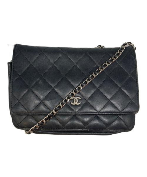 CHANEL（シャネル）CHANEL (シャネル) マトラッセチェーンウォレット ネイビーの古着・服飾アイテム