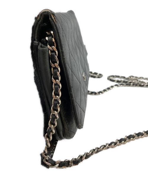 CHANEL（シャネル）CHANEL (シャネル) マトラッセチェーンウォレット ネイビーの古着・服飾アイテム