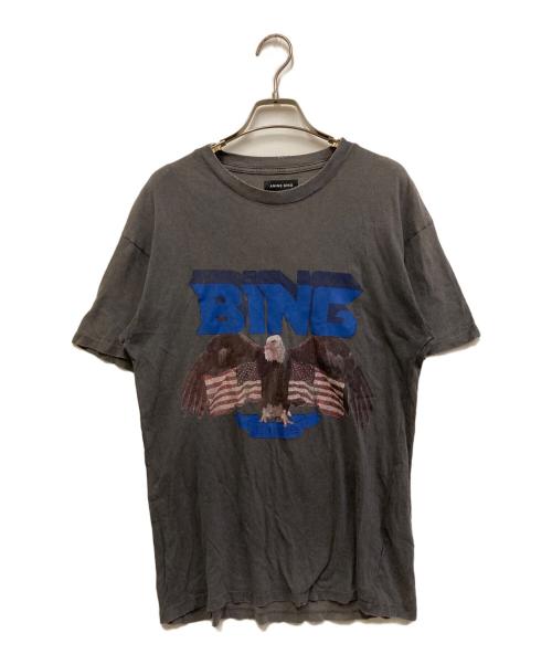 ANINE BING（アニン ビン）anine bing (アニン ビン) プリントTシャツ グレー サイズ:-の古着・服飾アイテム