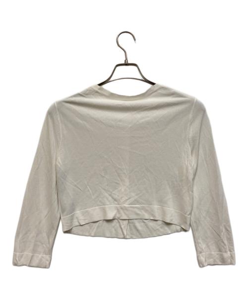 FOXEY（フォクシー）FOXEY (フォクシー) Cardigan “Upper Standard”/クルーネックカーディガン ホワイト サイズ:40の古着・服飾アイテム