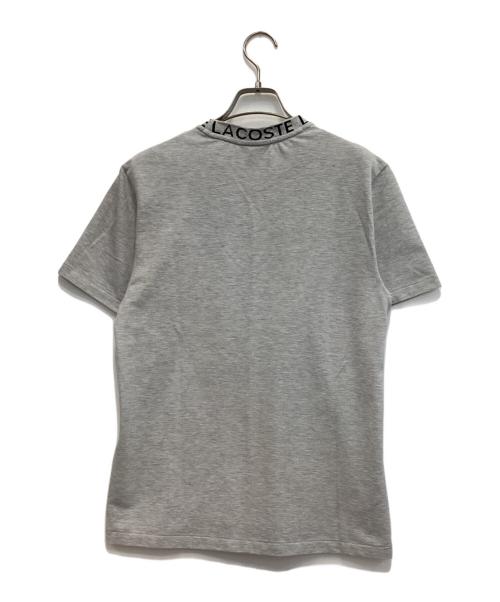 LACOSTE（ラコステ）LACOSTE (ラコステ) ジャカードリブニットカラー鹿の子地Tシャツ グレー サイズ:Sの古着・服飾アイテム
