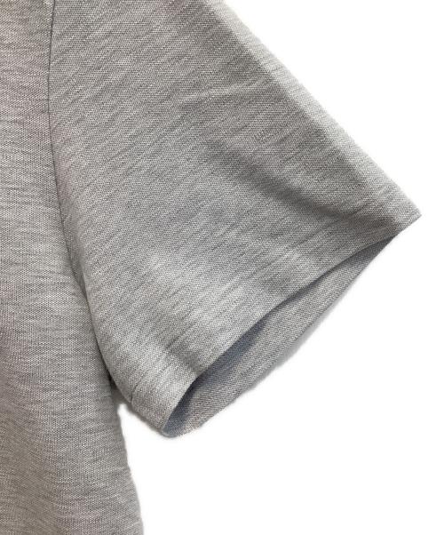 LACOSTE（ラコステ）LACOSTE (ラコステ) ジャカードリブニットカラー鹿の子地Tシャツ グレー サイズ:Sの古着・服飾アイテム