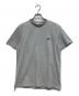 LACOSTE（ラコステ）の古着「ジャカードリブニットカラー鹿の子地Tシャツ」｜グレー