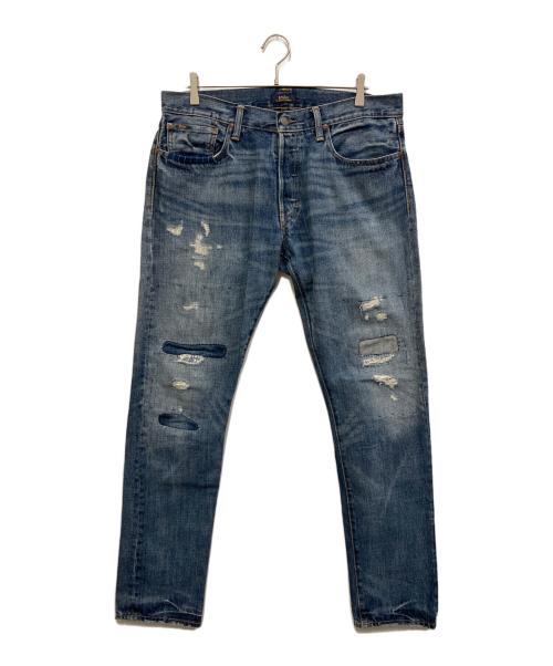 POLO RALPH LAUREN（ポロ・ラルフローレン）POLO RALPH LAUREN (ポロ・ラルフローレン) ダメージ加工デニムパンツ インディゴ サイズ:33の古着・服飾アイテム