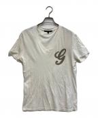 GUCCIグッチ）の古着「ビジュ装飾ロゴTシャツ」｜ホワイト