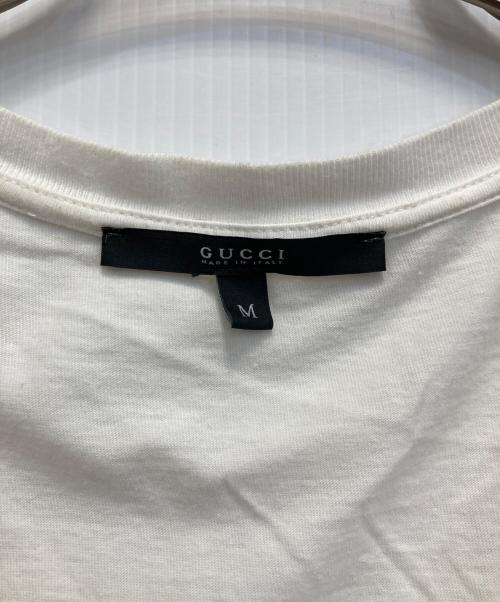 GUCCI（グッチ）GUCCI (グッチ) ビジュ装飾ロゴTシャツ ホワイト サイズ:Mの古着・服飾アイテム