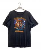 HARLEY-DAVIDSONハーレーダビッドソン）の古着「【ウルフ】90sプリントTシャツ」｜ブラック