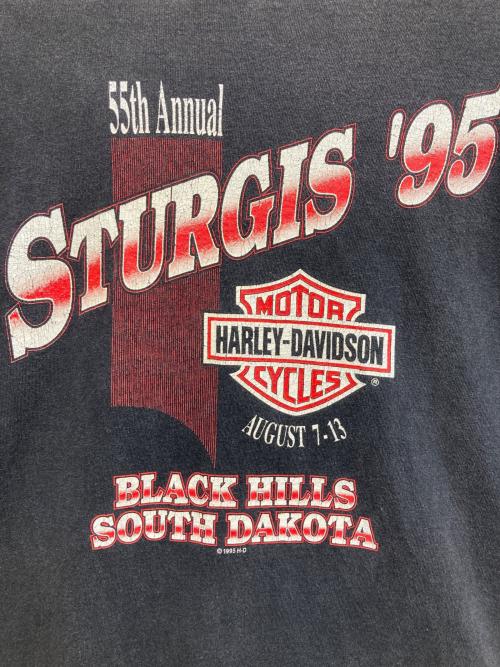 HARLEY-DAVIDSON（ハーレーダビッドソン）HARLEY-DAVIDSON (ハーレーダビッドソン) 【ウルフ】90sプリントTシャツ ブラック サイズ:XLの古着・服飾アイテム