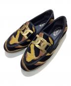 TOD'Sトッズ）の古着「ケイト ローファー」｜ブラック×イエロー