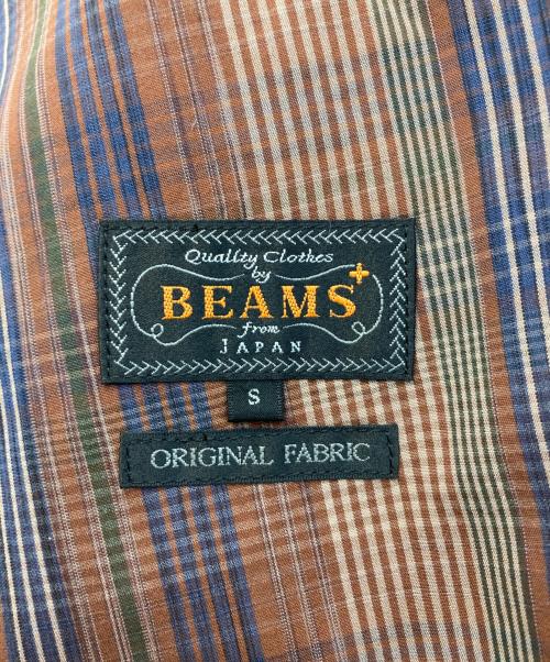 BEAMS PLUS（ビームスプラス）BEAMS PLUS (ビームスプラス) 4ボタン イカット チェック ダブルブレステッド ジャケット ブラウン サイズ:S 未使用品の古着・服飾アイテム