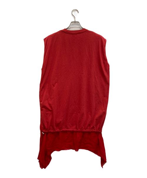 DIESEL（ディーゼル）DIESEL (ディーゼル) D-ROLLETTE ノースリーブワンピース レッド サイズ:Sの古着・服飾アイテム
