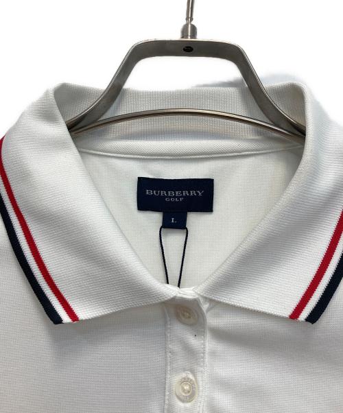 BURBERRY GOLF（バーバリーゴルフ）BURBERRY GOLF (バーバリーゴルフ) ポロシャツ ホワイト サイズ:Lの古着・服飾アイテム