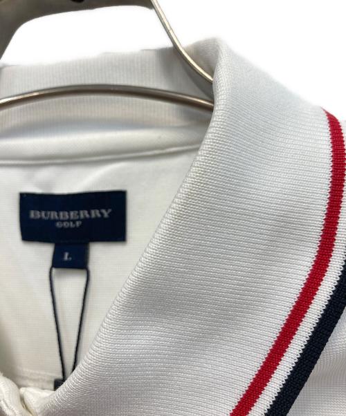 BURBERRY GOLF（バーバリーゴルフ）BURBERRY GOLF (バーバリーゴルフ) ポロシャツ ホワイト サイズ:Lの古着・服飾アイテム