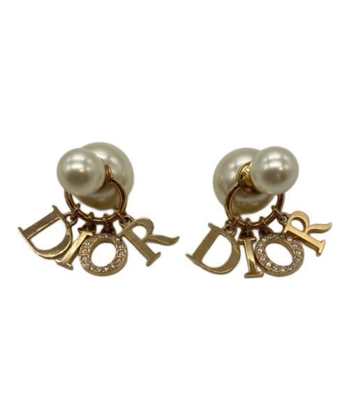 Christian Dior（クリスチャン ディオール）Christian Dior (クリスチャン ディオール) トライバルピアス ゴールド×ホワイトの古着・服飾アイテム