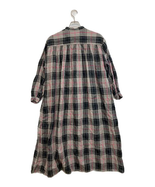 ICHI Antiquites（イチアンティークス）ichi Antiquites (イチアンティークス) リネンタータンドレス ブラック×グレー サイズ:無しの古着・服飾アイテム