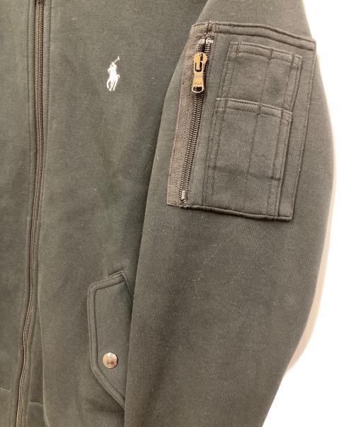 POLO RALPH LAUREN（ポロ・ラルフローレン）POLO RALPH LAUREN (ポロ・ラルフローレン) ダブルニットボンバージャケット/MA-1ジャケット ブラック サイズ:XSの古着・服飾アイテム