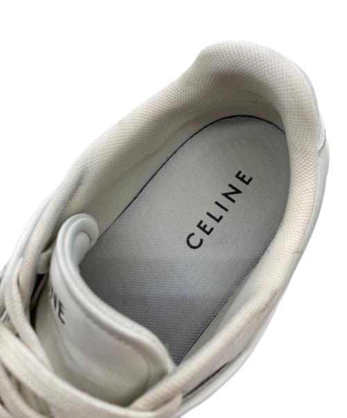 CELINE（セリーヌ）CELINE (セリーヌ) ロゴレースアップスニーカー ホワイト サイズ:42の古着・服飾アイテム