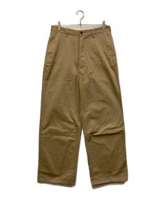 中古・古着通販】COMOLI (コモリ) ウール 2タックパンツ ベージュ 