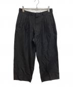 A.PRESSEアプレッセ）の古着「25SS Wool Rayon Wide Trousers」｜ブラック