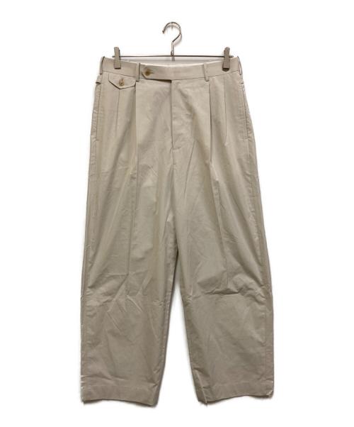 A.PRESSE（アプレッセ）A.PRESSE (アプレッセ) 25SS High Density Weather Cloth Trousers アイボリー サイズ:２の古着・服飾アイテム