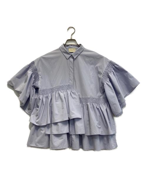 UNITED ARROWS（ユナイテッドアローズ）UNITED ARROWS (ユナイテッドアローズ) 24SSシャーリングブラウス ブルー サイズ:Mの古着・服飾アイテム
