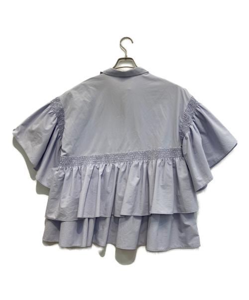 UNITED ARROWS（ユナイテッドアローズ）UNITED ARROWS (ユナイテッドアローズ) 24SSシャーリングブラウス ブルー サイズ:Mの古着・服飾アイテム