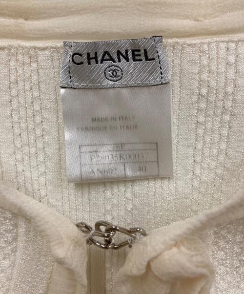 CHANEL（シャネル）CHANEL (シャネル) リボンカーディガン ホワイト サイズ:40の古着・服飾アイテム