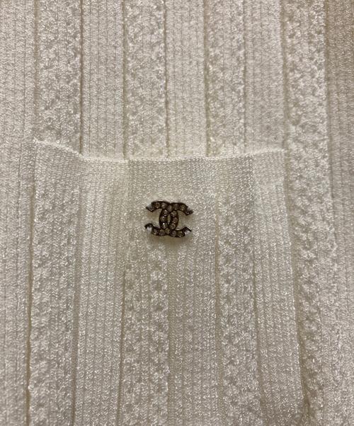 CHANEL（シャネル）CHANEL (シャネル) リボンカーディガン ホワイト サイズ:40の古着・服飾アイテム
