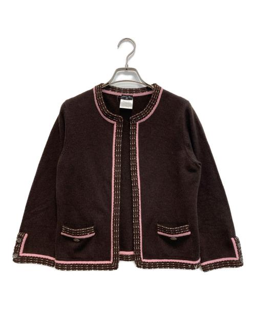 CHANEL（シャネル）CHANEL (シャネル) カシミヤカーディガン ブラウン サイズ:38の古着・服飾アイテム