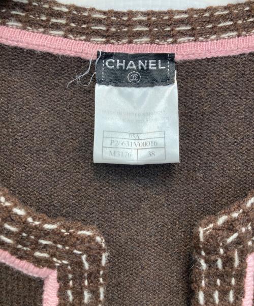 CHANEL（シャネル）CHANEL (シャネル) カシミヤカーディガン ブラウン サイズ:38の古着・服飾アイテム