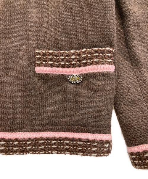 CHANEL（シャネル）CHANEL (シャネル) カシミヤカーディガン ブラウン サイズ:38の古着・服飾アイテム