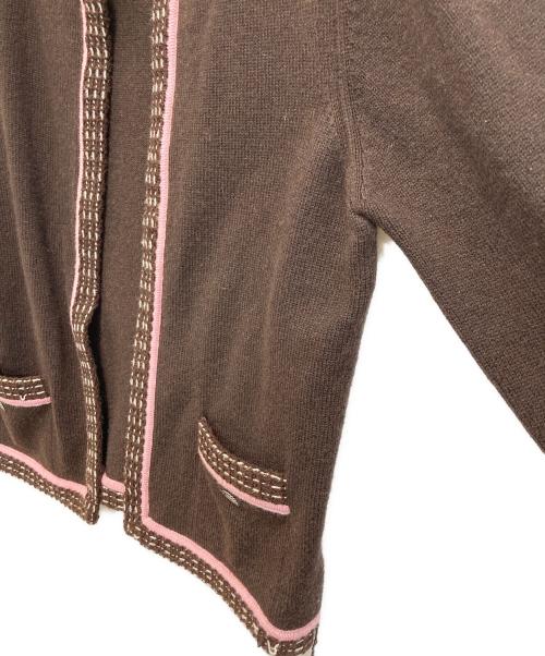 CHANEL（シャネル）CHANEL (シャネル) カシミヤカーディガン ブラウン サイズ:38の古着・服飾アイテム