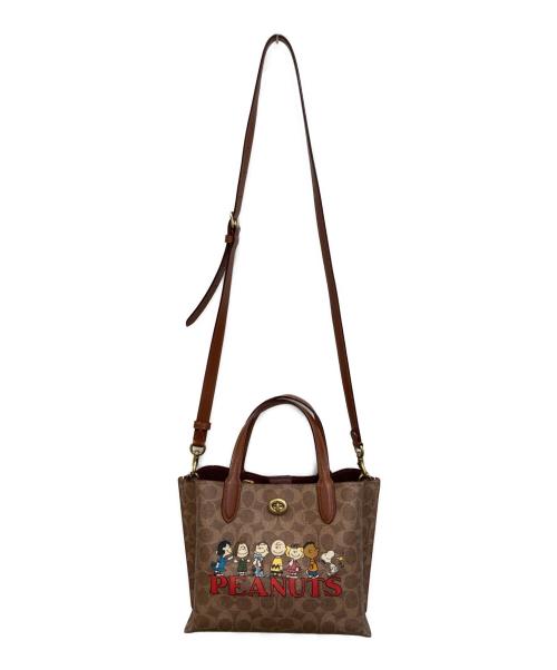 COACH（コーチ）COACH (コーチ) ウィロウ トート バッグ 24・シグネチャー キャンバス２wayバック ブラウンの古着・服飾アイテム