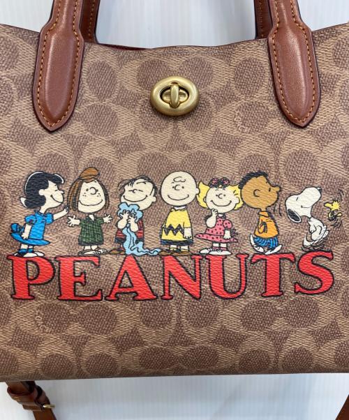 COACH（コーチ）COACH (コーチ) ウィロウ トート バッグ 24・シグネチャー キャンバス２wayバック ブラウンの古着・服飾アイテム