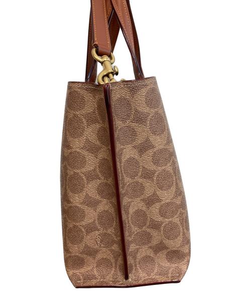 COACH（コーチ）COACH (コーチ) ウィロウ トート バッグ 24・シグネチャー キャンバス２wayバック ブラウンの古着・服飾アイテム
