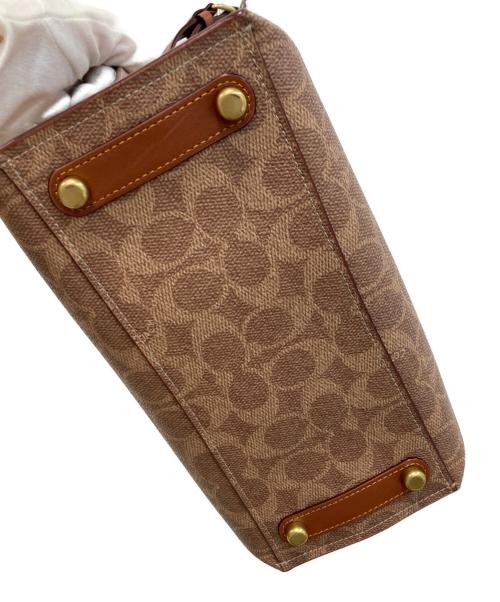 COACH（コーチ）COACH (コーチ) ウィロウ トート バッグ 24・シグネチャー キャンバス２wayバック ブラウンの古着・服飾アイテム